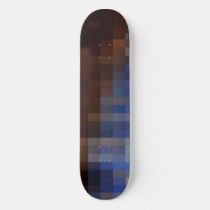 Mosaic Brown-Blue Design Skateboard