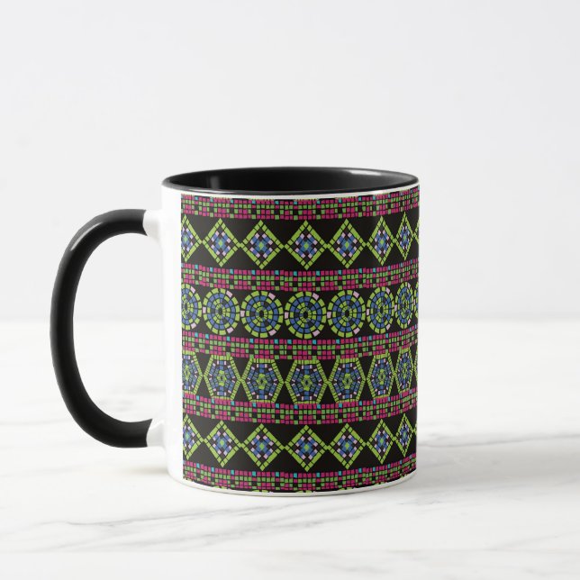 Mosaic Combo Tasse - Geometrisches Design des Frak (Links)