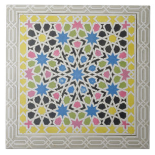 Mosaic design from the Alhambra, from 'The Arabian Fliese