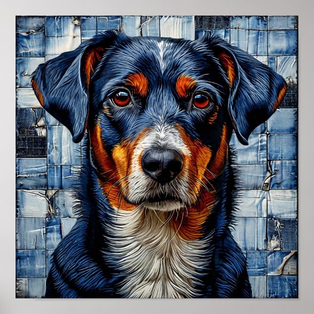 Mosaic Dog Poster (Vorne)