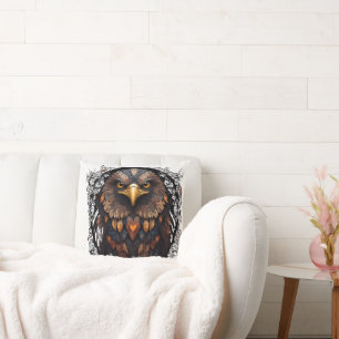 Mosaic Eagle Portrait Throw Kissen