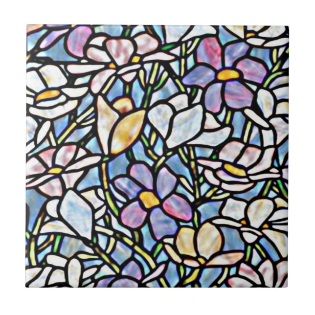 Mosaic Floral Tiles Fliese (Vorderseite)