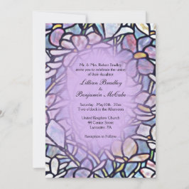 Mosaic Floral Tiles Wedding Einladung