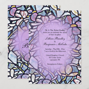 Mosaic Floral Tiles Wedding Einladung