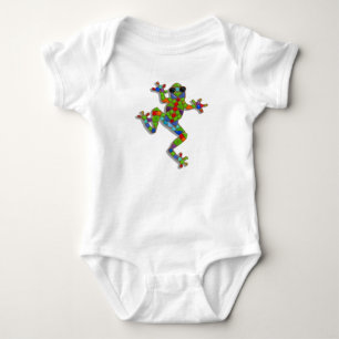 Mosaic Frog Baby Strampler