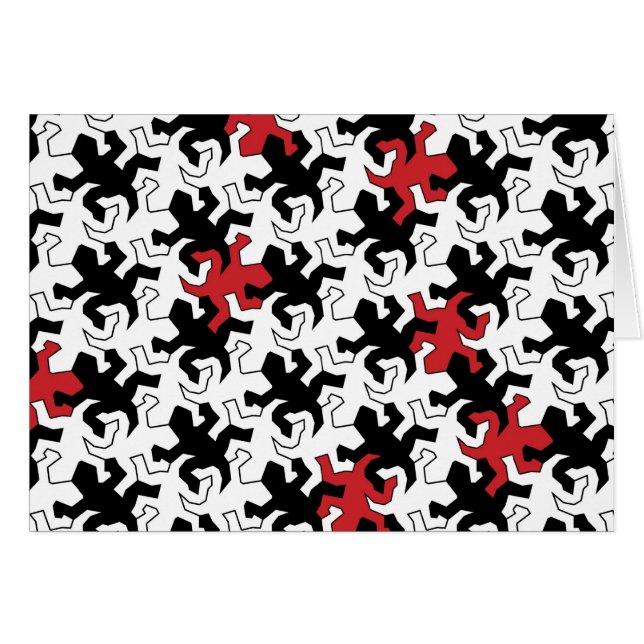 Mosaic Geckos - red black white (Vorderseite (Horizontal))