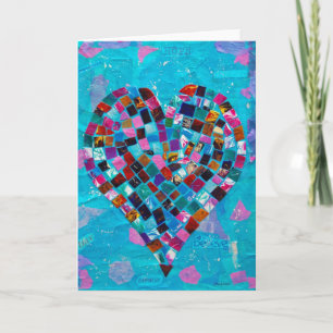 Mosaic Heart Collage Karte
