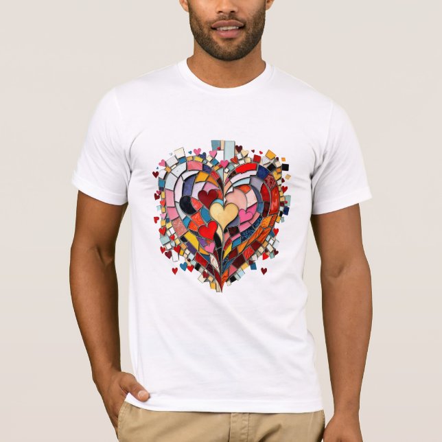 Mosaic Heart of Love T-Shirt (Vorderseite)