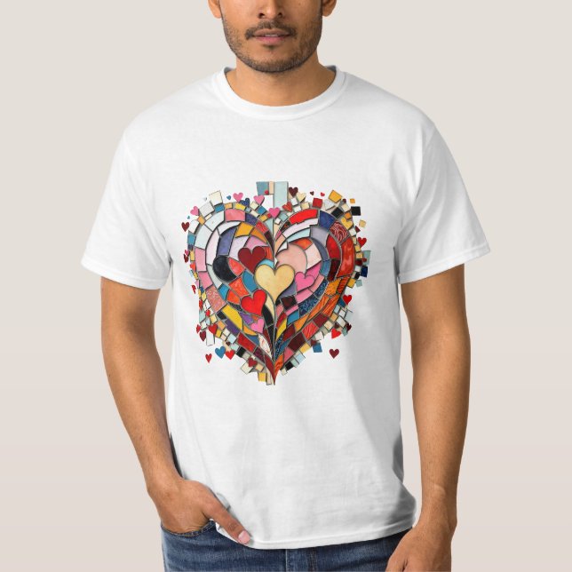 Mosaic Heart of Love T-Shirt (Vorderseite)