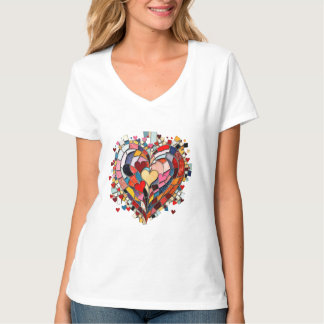 Mosaic Heart of Love T-Shirt