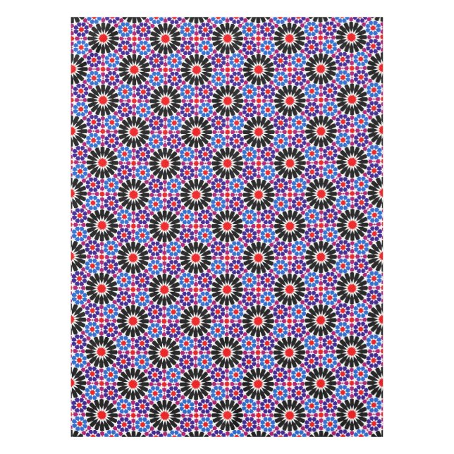 Mosaic Legacy: Andalusian Moroccan Zellige Art Tischdecke (Vorderseite)