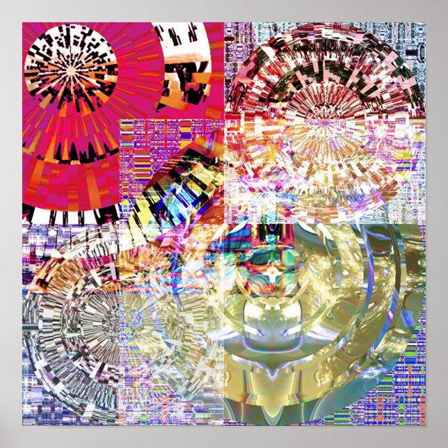 Mosaic Mandala 1,9 Poster (Vorne)