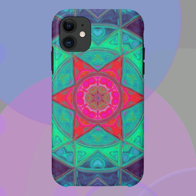 Mosaic Mandala Blue Green und Red Case-Mate iPhone Hülle (Von Creator hochgeladen)
