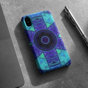 Mosaic Mandala Blue und Lila Case-Mate iPhone Hülle