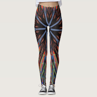 Mosaic Mandala Blue und Lila Leggings
