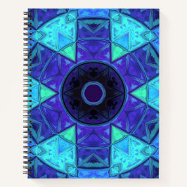 Mosaic Mandala Blue und Lila Notizbuch