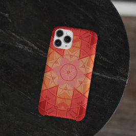 Mosaic Mandala Blume Rot und Orange Case-Mate iPhone Hülle