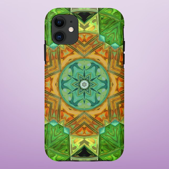 Mosaic Mandala Orange und Green Case-Mate iPhone Hülle (Von Creator hochgeladen)