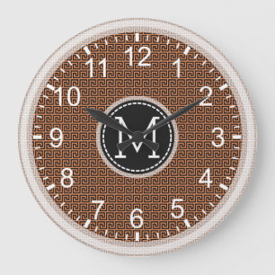 Mosaic Modern Monogram #13 Große Wanduhr