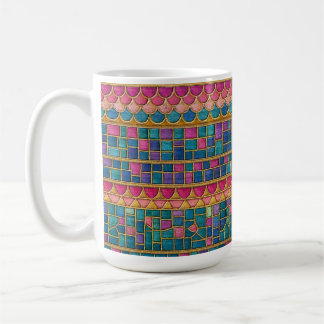 Mosaic pattern mug kaffeetasse