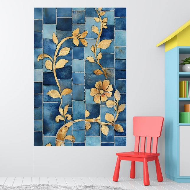 Mosaic reminiscent of traditional Moroccan styles, Poster (Kinderzimmer 1)