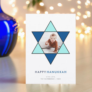 Mosaic Star   Hanukkah-Fotokarte Feiertagskarte