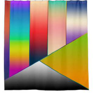 MOSAIC Streifen Dreiecke Farbe I + Ihre Ideen Duschvorhang