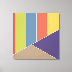 MOSAIC Streifen Dreiecke Farbe I + Ihre Ideen Leinwanddruck