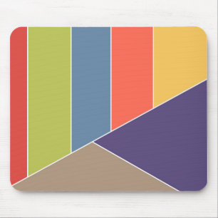 MOSAIC Streifen Dreiecke Farbe I + Ihre Ideen Mousepad