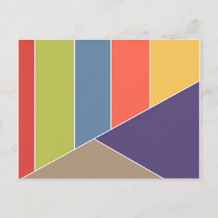 MOSAIC Streifen Dreiecke Farbe I + Ihre Ideen Postkarte