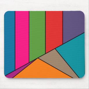 MOSAIC Streifen Dreiecke Farbe III + Ihre Ideen Mousepad