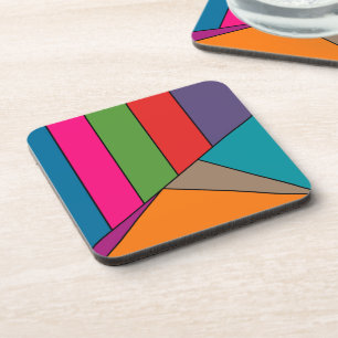 MOSAIC Streifen Dreiecke Farbe III + Ihre Ideen Untersetzer