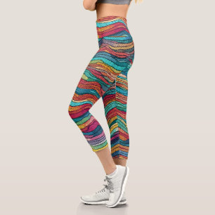 Mosaic Tide Capri Leggings
