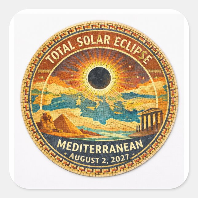 Mosaic  Total Solar Eclipse 2027 sticker (Vorderseite)