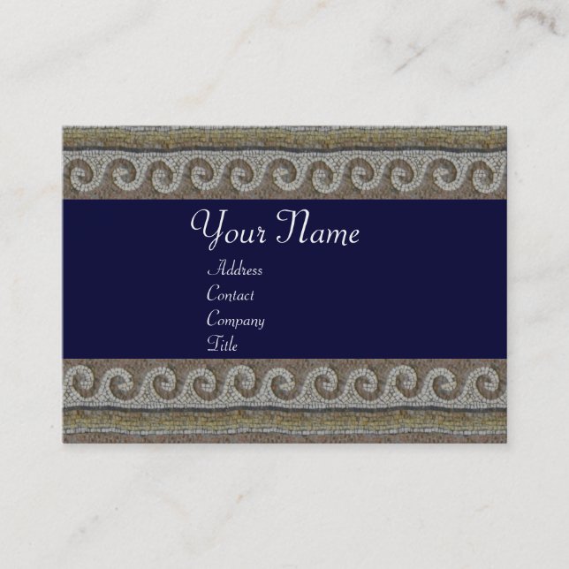 MOSAIC WAVES, hellgrau-braun blau Visitenkarte (Vorderseite)