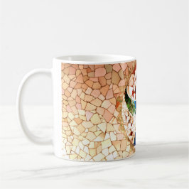 Mosaico abstracto piedras azulejo Gaudí Taza Kaffeetasse