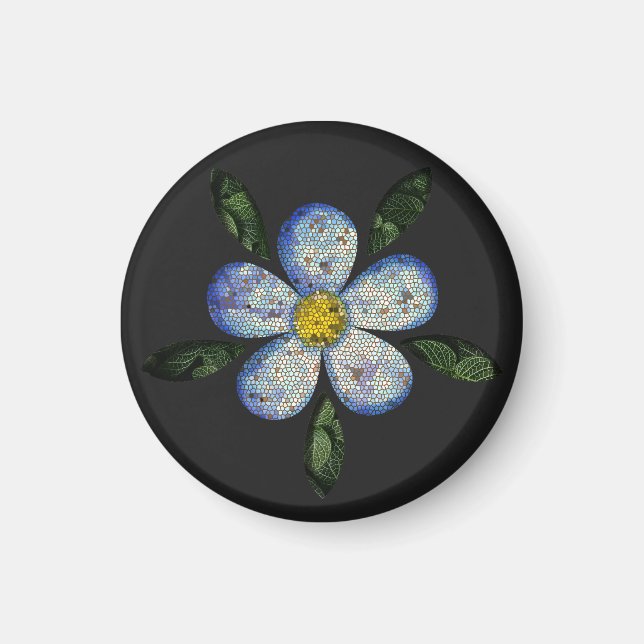 Mosaico botânico e simético com tema floral magnet (Vorne)