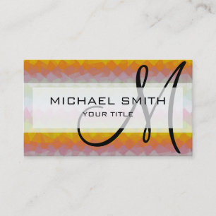 Mosaik Abstrakt Art Custom Monogram #54 Visitenkarte