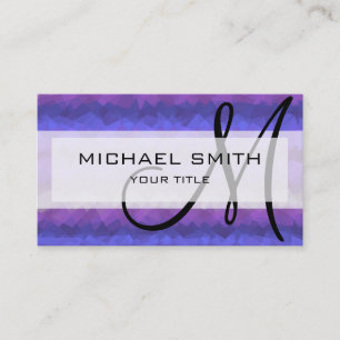 Mosaik Abstrakt Art Custom Monogram #81 Visitenkarte