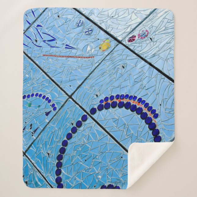 Mosaik abstrakt Geometric Mirror Sherpadecke (Vorderseite)