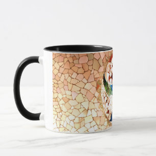 Mosaik-abstrakte Nonfigurative Stein-Fliese Gaudi Tasse