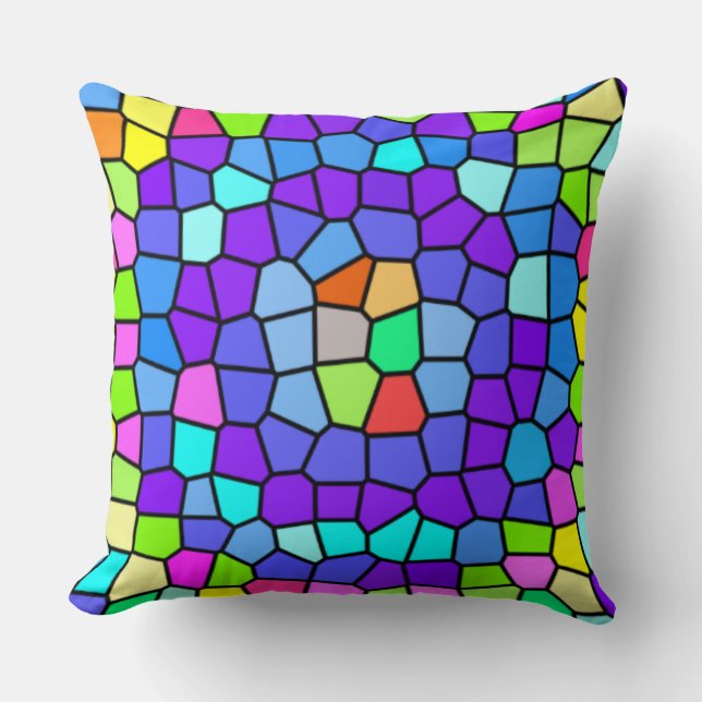 Mosaik-Abstraktes Muster für Kissen (Vorderseite)