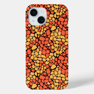Mosaik-Abstraktmuster-Fliese gelb orange schwarz Case-Mate iPhone Hülle