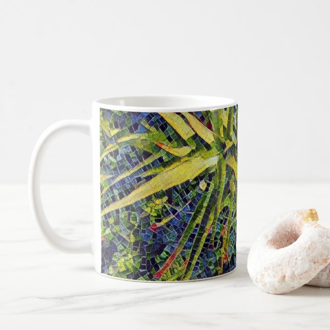 Mosaik-Aloe-Kaffee/Tee-Tasse Tasse (Mit Donut)
