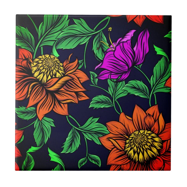 Mosaik antike Malerei von Blume Keramik Fliesen (Vorderseite)