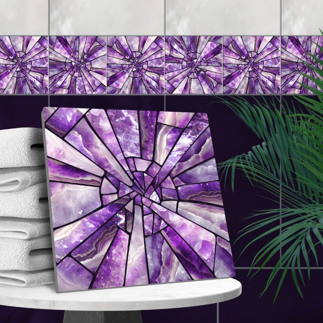 Mosaik Art - Amethyst Collage Fliese (Von Creator hochgeladen)
