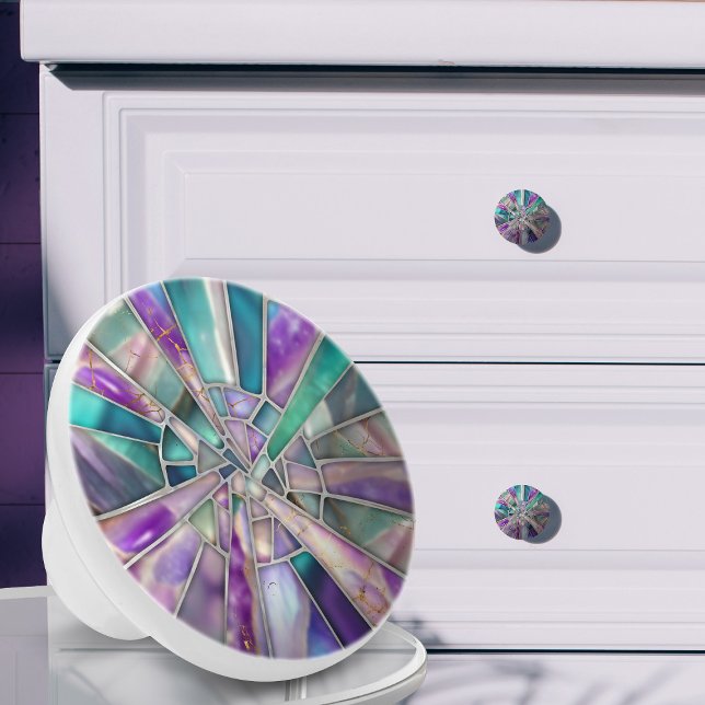 Mosaik Art - Dreamy Fluorite Keramikknauf (Von Creator hochgeladen)