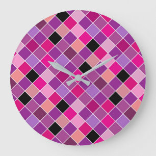 Mosaik auf Glas 10 Große Wanduhr