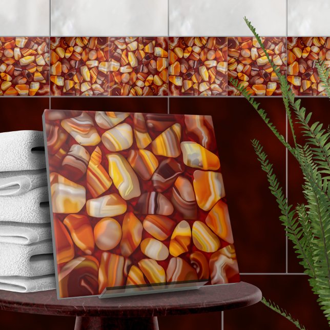 Mosaik aus Agate und Carnelian Fliese (Von Creator hochgeladen)