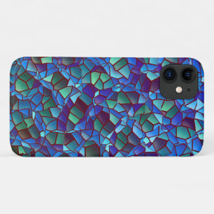 Mosaik aus geflecktem oder geräuchertem lila blau Case-Mate iPhone hülle